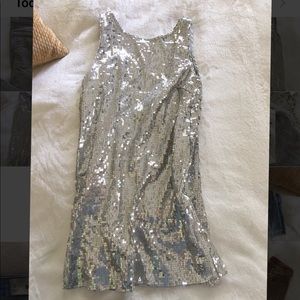 Free People Silver Sequin Dress